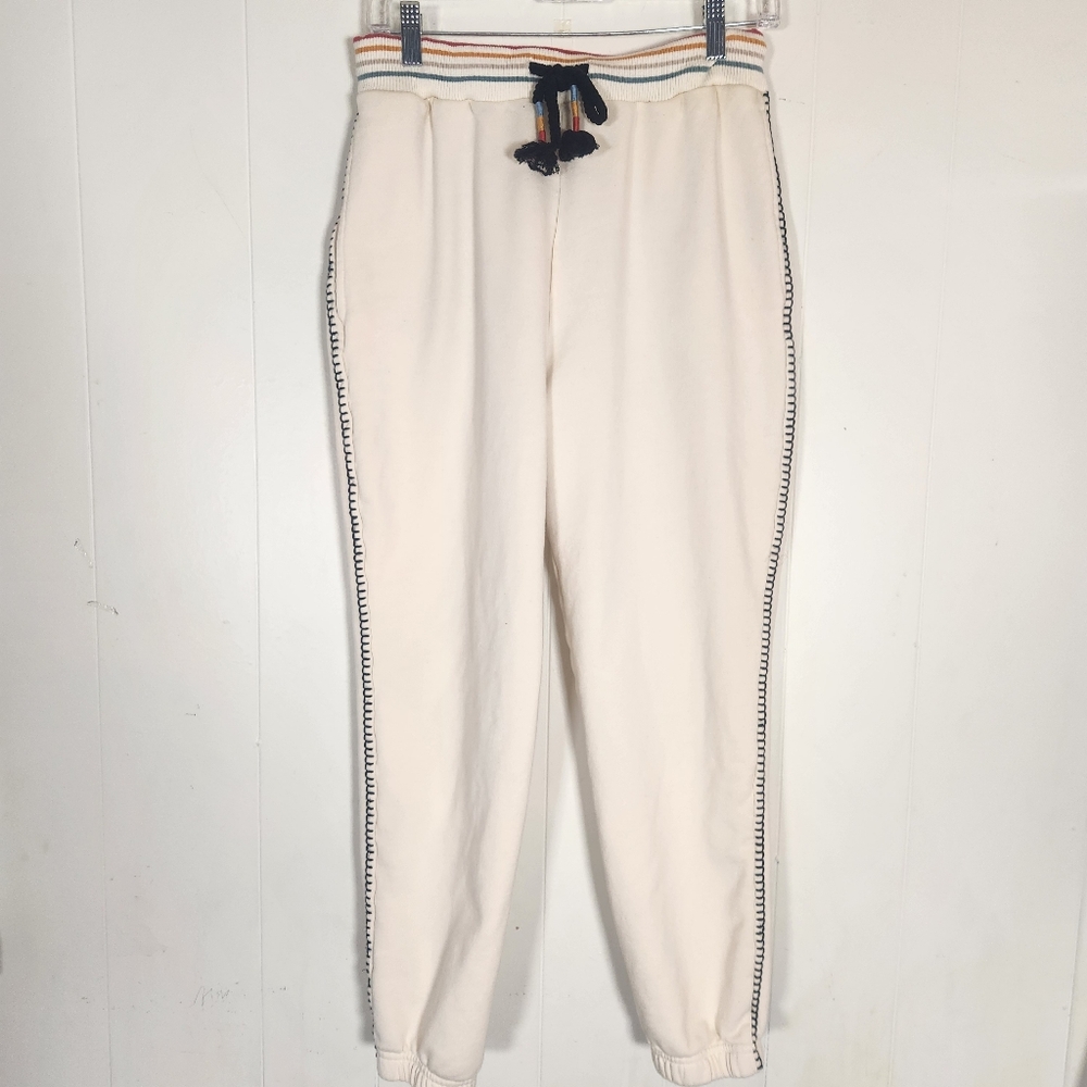 Spiritual Gangster Hudson Cream And Multi-color Jogger Sweatpants Size Small - Picture 2 of 16